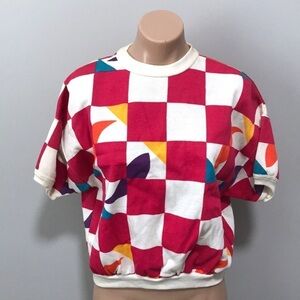 Pepsi 1986 80s Deadstock Neon Geometric Top Retro